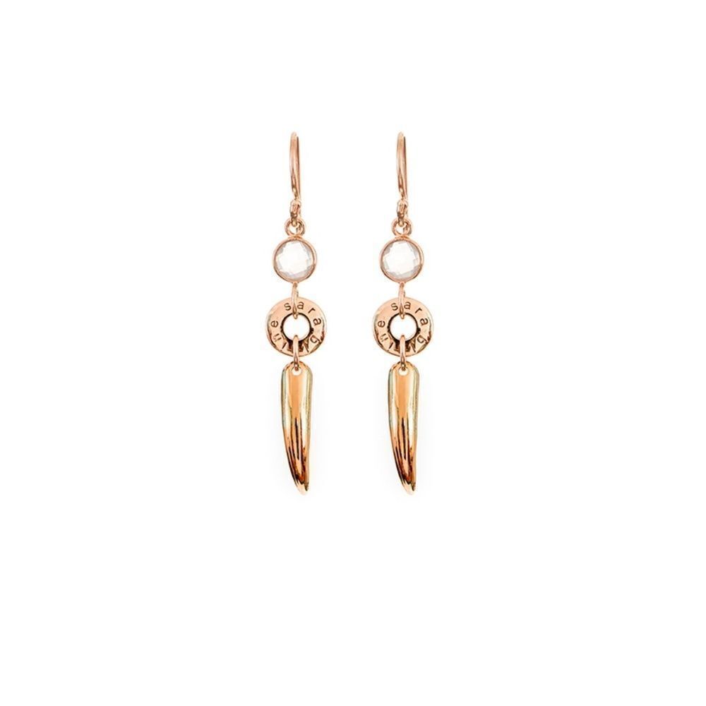 Sara Blaine/eSBe Rose Gold Moon Earrings - NWT